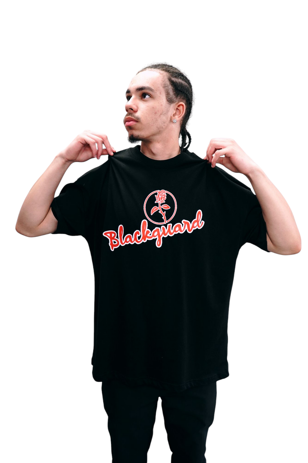 Blackguard Scribble Oversize Tshirt - Black / Red / White