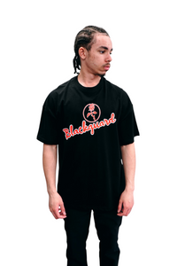Blackguard Scribble Oversize Tshirt - Black / Red / White