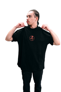 Blackguard MYPK Back Text Logo Oversize Tshirt - Black / Red