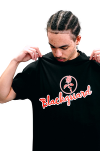 Blackguard Scribble Oversize Tshirt - Black / Red / White