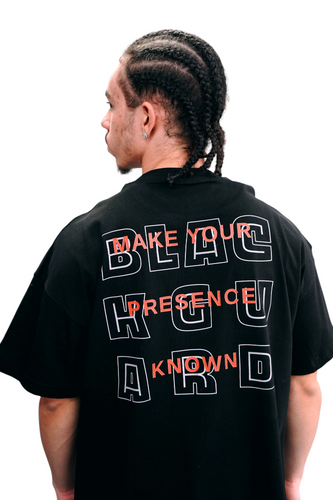 Blackguard MYPK Back Text Logo Oversize Tshirt - Black / Red