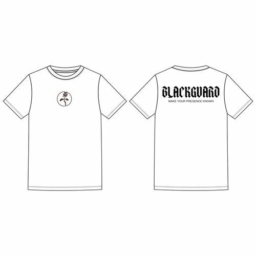 Blackguard Back Text Logo Oversize Tshirt - White / Black