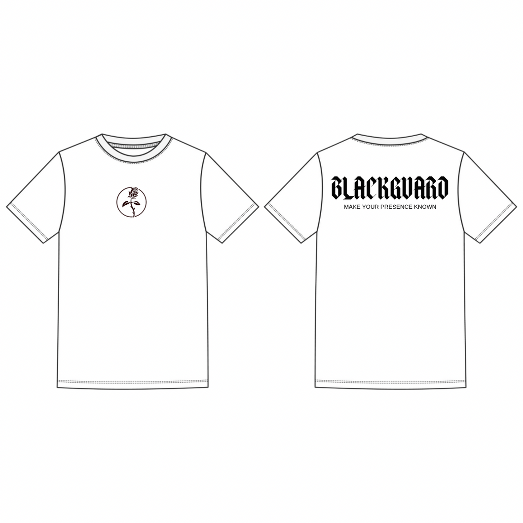 Blackguard Back Text Logo Oversize Tshirt - White / Black
