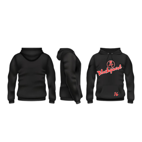 Blackguard 16 Hoodie - Black / Red / White