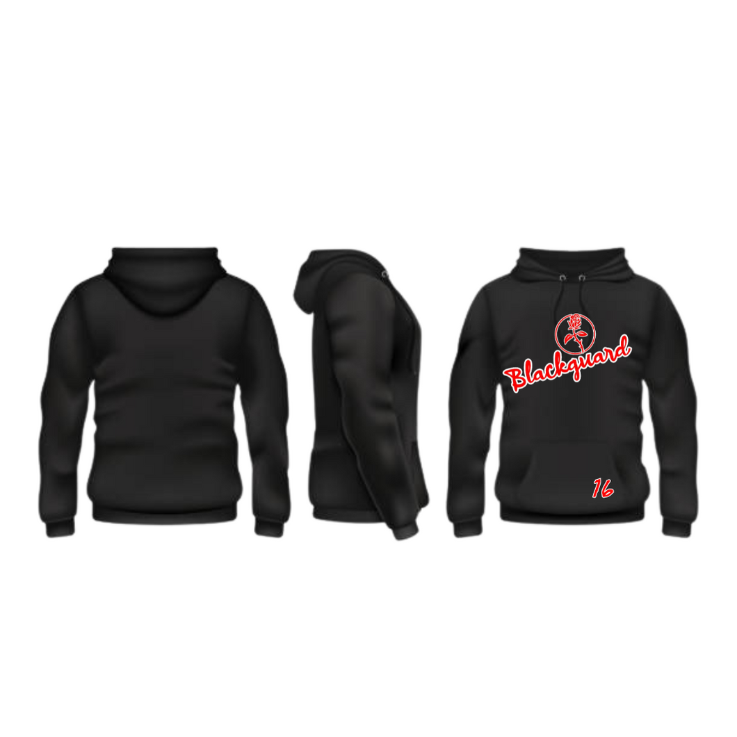 Blackguard 16 Hoodie - Black / Red / White